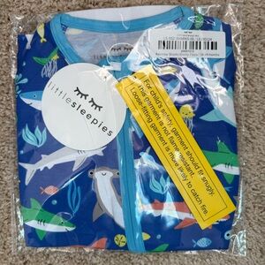 Little Sleepies 18-24 Rainbow Sharks Shorty Zippy